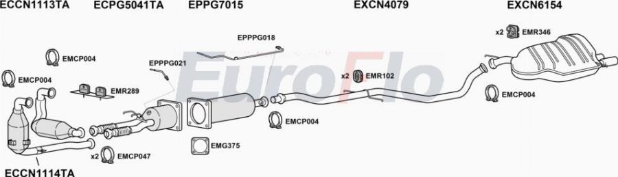 EuroFlo CNC627D 2001A00 - Impianto gas scarico autozon.pro