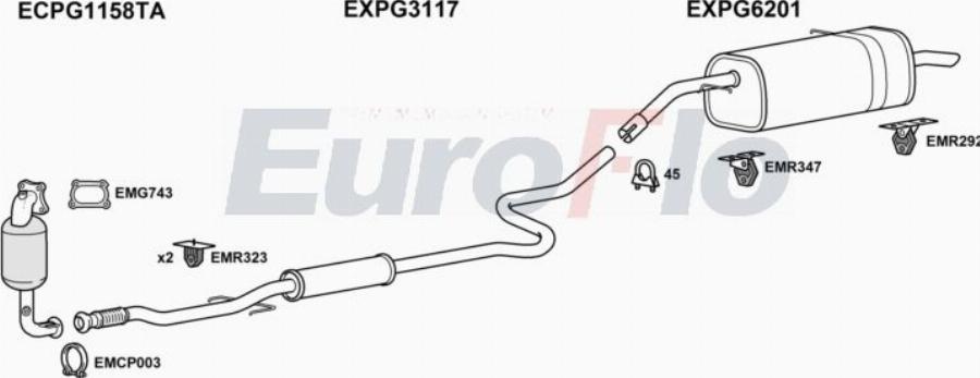 EuroFlo CNC312 1012B - Impianto gas scarico autozon.pro