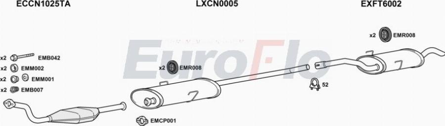 EuroFlo PGEXP19D 0702LHD - Impianto gas scarico autozon.pro