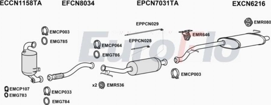 EuroFlo PGTRA16D 6001 - Impianto gas scarico autozon.pro