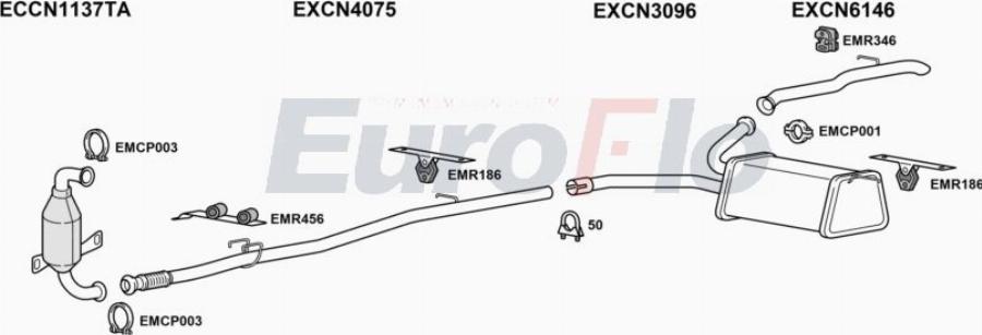 EuroFlo FTSCU16D 6001A00 - Impianto gas scarico autozon.pro