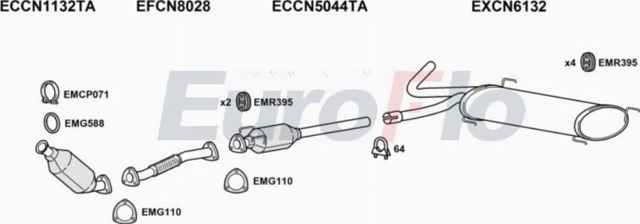 EuroFlo CNREL30D 9001A00 - Impianto gas scarico autozon.pro