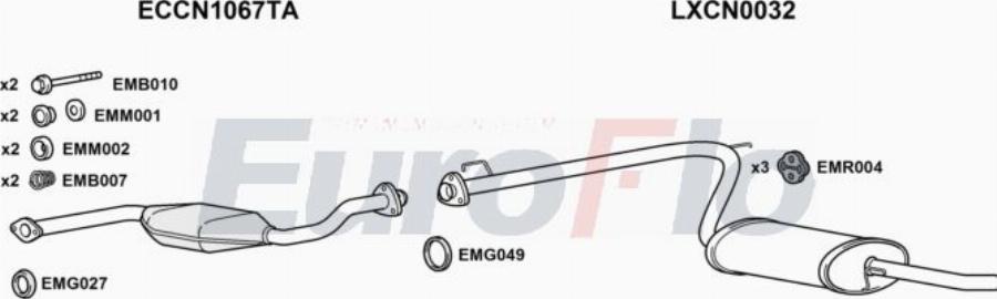 EuroFlo PGBOX22D 0602LHD - Impianto gas scarico autozon.pro