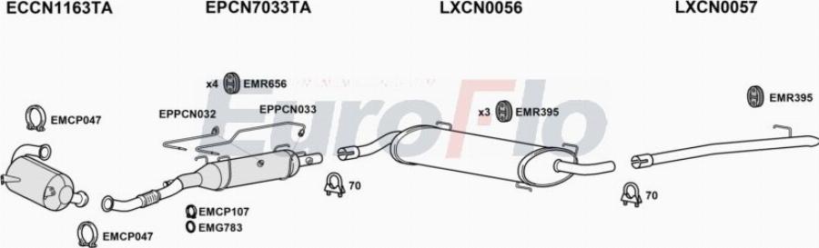 EuroFlo CNREL20D 0708LHD - Impianto gas scarico autozon.pro