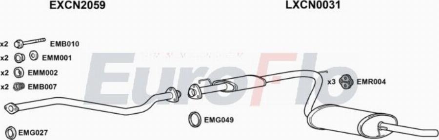 EuroFlo PGBOX28D 0704LHD - Impianto gas scarico autozon.pro