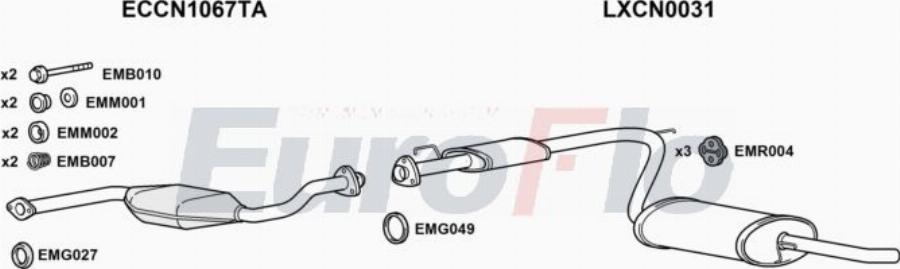 EuroFlo PGBOX28D 0706LHD - Impianto gas scarico autozon.pro