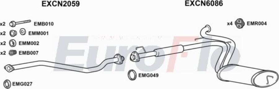 EuroFlo PGBOX28D 7004A00 - Impianto gas scarico autozon.pro