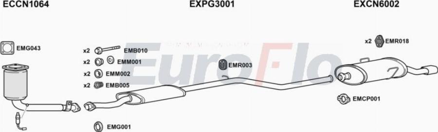 EuroFlo CNSAX16 1011A00 - Impianto gas scarico autozon.pro