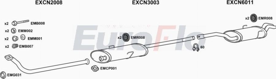 EuroFlo CNSYN19D 6001A00 - Impianto gas scarico autozon.pro