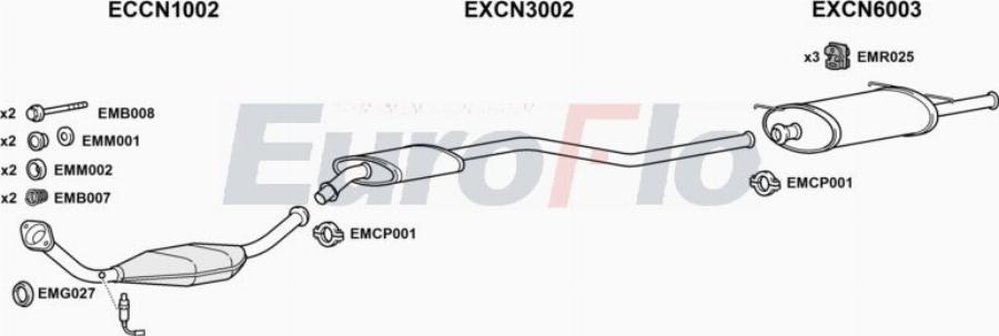 EuroFlo CNXSA18 4001A00 - Impianto gas scarico autozon.pro