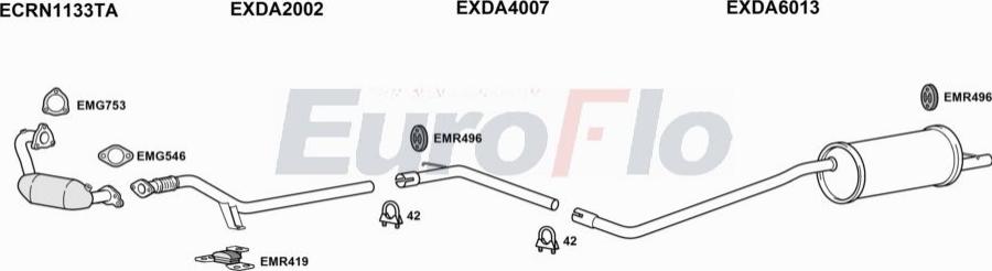 EuroFlo DALOG09 3001B - Impianto gas scarico autozon.pro