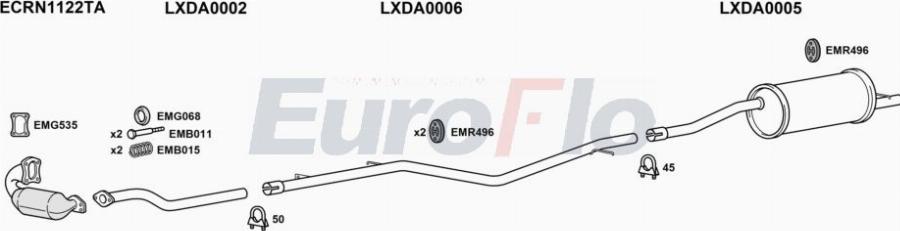 EuroFlo DALOG15D 0804LHD - Impianto gas scarico autozon.pro