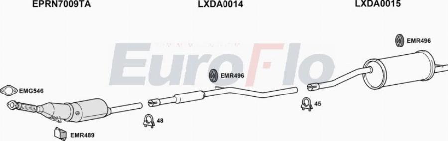 EuroFlo DASAN15D 0108LHD - Impianto gas scarico autozon.pro