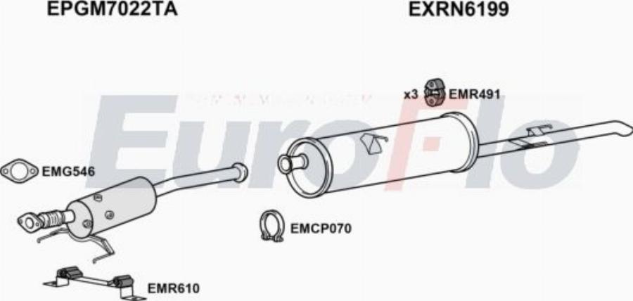 EuroFlo DNNV423D 9015B - Impianto gas scarico autozon.pro