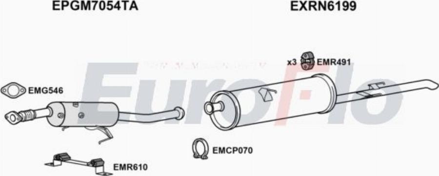 EuroFlo DNNV423D 9014 - Impianto gas scarico autozon.pro