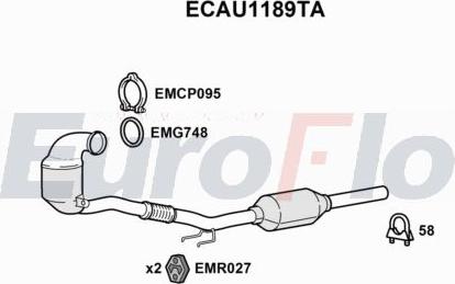 EuroFlo ECAU1189TA - Catalizzatore autozon.pro