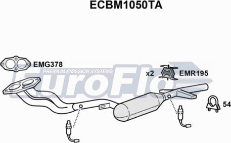 EuroFlo ECBM1050TA - Catalizzatore autozon.pro