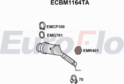 EuroFlo ECBM1164TA - Catalizzatore autozon.pro