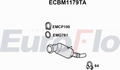 EuroFlo ECBM1179TA - Catalizzatore autozon.pro