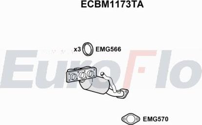 EuroFlo ECBM1173TA - Catalizzatore autozon.pro