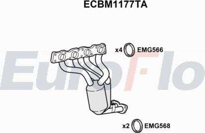 EuroFlo ECBM1177TA - Catalizzatore autozon.pro