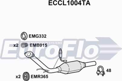 EuroFlo ECCL1004TA - Catalizzatore autozon.pro