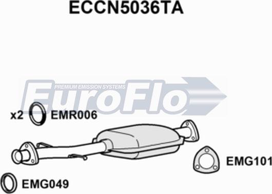 EuroFlo ECCN5036TA - Catalizzatore autozon.pro