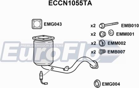 EuroFlo ECCN1055TA - Catalizzatore autozon.pro