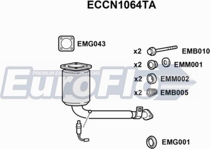 EuroFlo ECCN1064TA - Catalizzatore autozon.pro