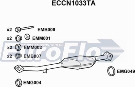 EuroFlo ECCN1033TA - Catalizzatore autozon.pro