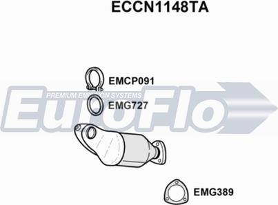 EuroFlo ECCN1148TA - Catalizzatore autozon.pro