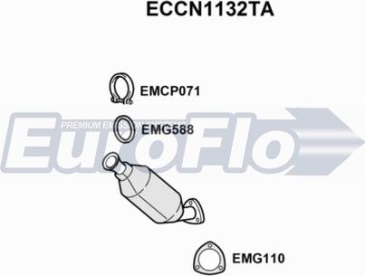 EuroFlo ECCN1132TA - Catalizzatore autozon.pro