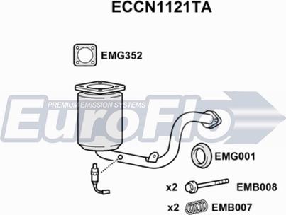 EuroFlo ECCN1121TA - Catalizzatore autozon.pro