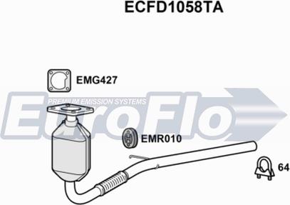 EuroFlo ECFD1058TA - Catalizzatore autozon.pro