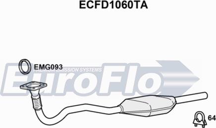 EuroFlo ECFD1060TA - Catalizzatore autozon.pro