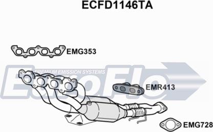 EuroFlo ECFD1146TA - Catalizzatore autozon.pro