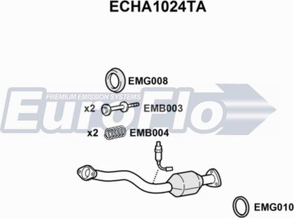 EuroFlo ECHA1024TA - Catalizzatore autozon.pro