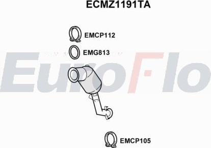 EuroFlo ECMZ1191TA - Catalizzatore autozon.pro