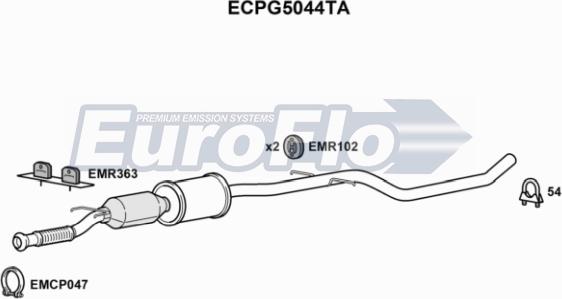 EuroFlo ECPG5044TA - Catalizzatore autozon.pro