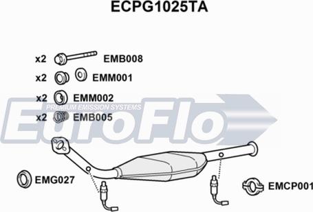 EuroFlo ECPG1025TA - Catalizzatore autozon.pro