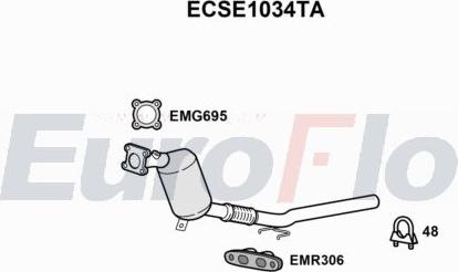 EuroFlo ECSE1034TA - Catalizzatore autozon.pro