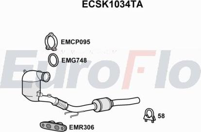 EuroFlo ECSK1034TA - Catalizzatore autozon.pro