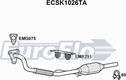 EuroFlo ECSK1026TA - Catalizzatore autozon.pro