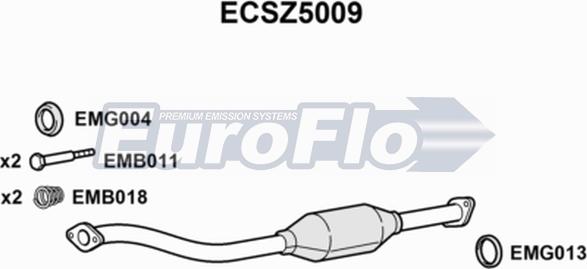 EuroFlo ECSZ5009 - Catalizzatore autozon.pro