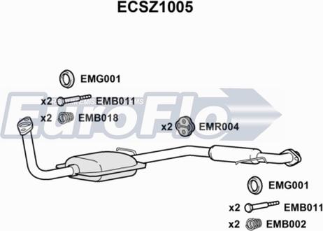 EuroFlo ECSZ1005 - Catalizzatore autozon.pro