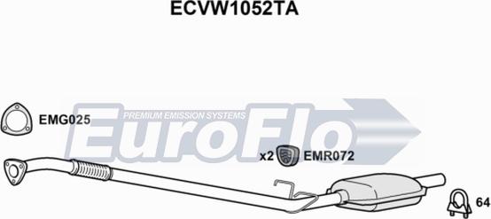 EuroFlo ECVW1052TA - Catalizzatore autozon.pro