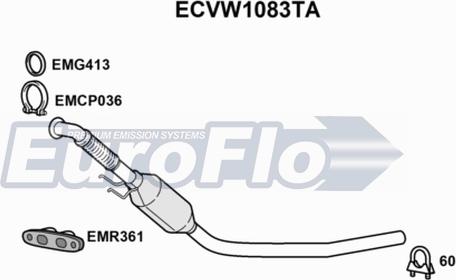 EuroFlo ECVW1083TA - Catalizzatore autozon.pro