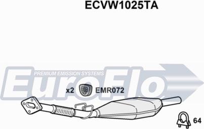 EuroFlo ECVW1025TA - Catalizzatore autozon.pro