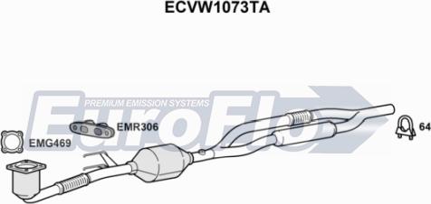 EuroFlo ECVW1073TA - Catalizzatore autozon.pro