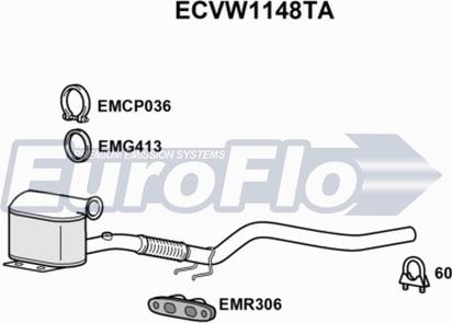 EuroFlo ECVW1148TA - Catalizzatore autozon.pro